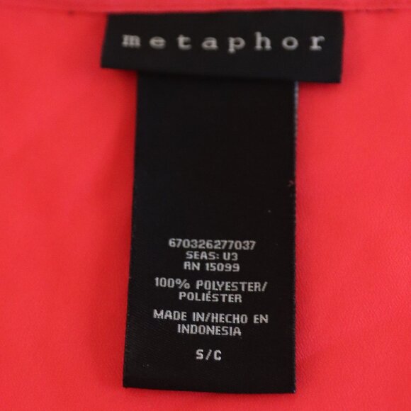 Metaphor- Women's Coral/ Salmon Ruffle Top sleeveless Sz. Small - Picture 6 of 12